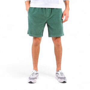 Billabong Mens Loose Fit Corduroy Shorts Green Size M Green Longrider Surf/Skate